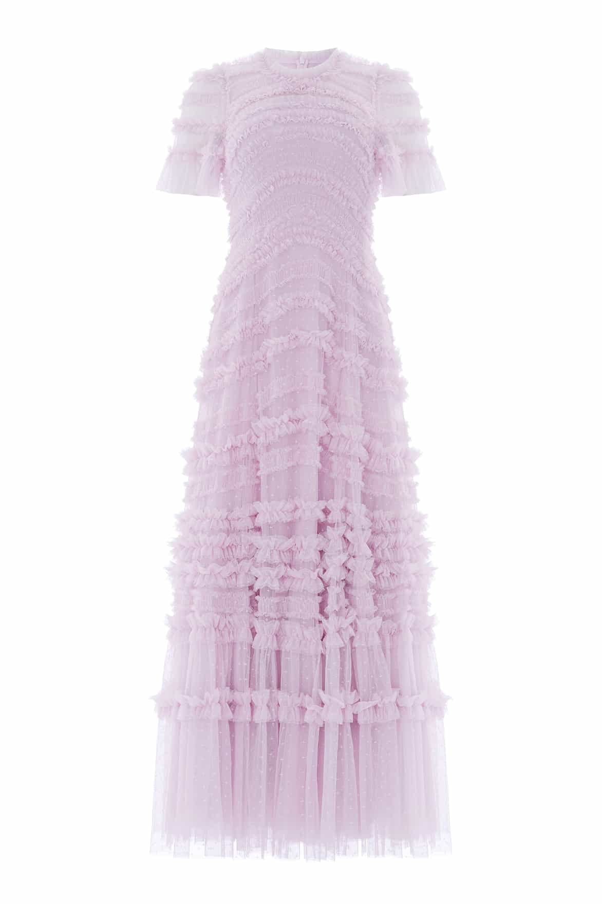 Amara Round Neck Ruffle Gown - Image 2
