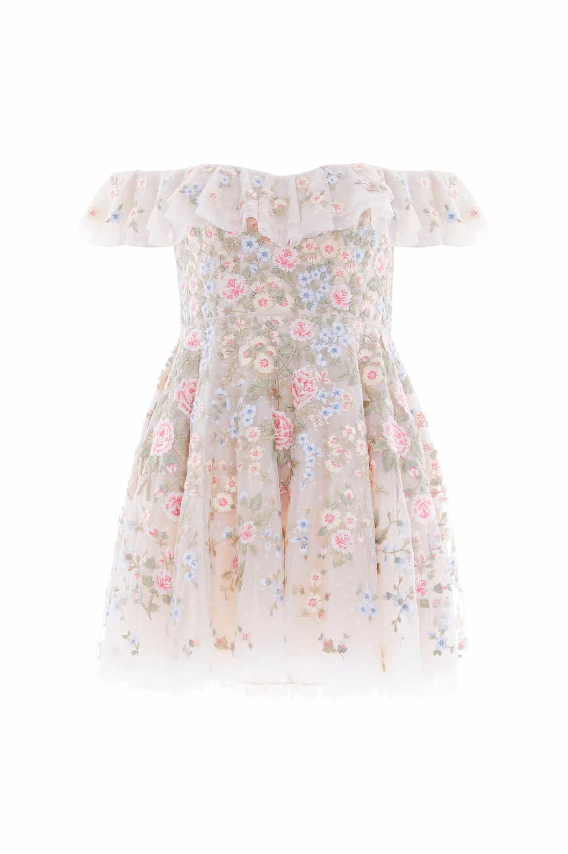 Antoinettes Floral Off-Shoulder Micro Mini Dress - Image 3