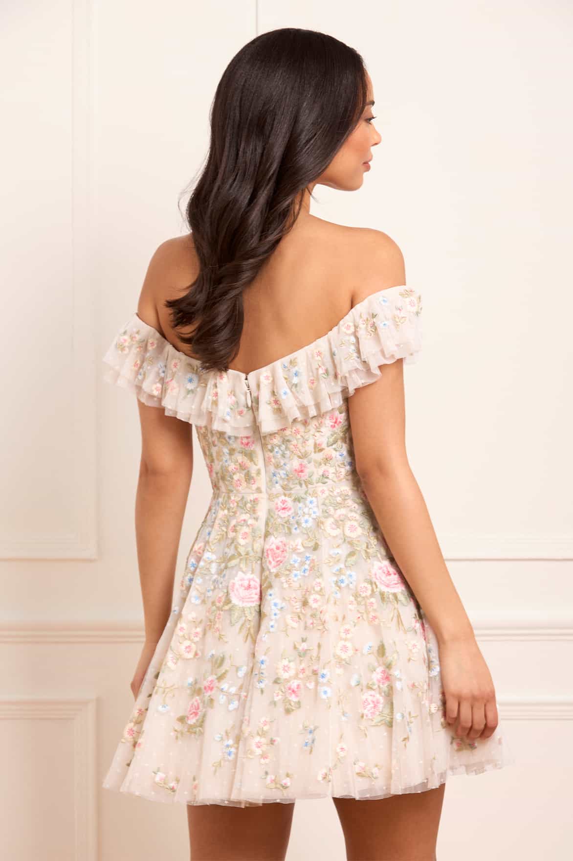 Antoinettes Floral Off-Shoulder Micro Mini Dress - Image 6