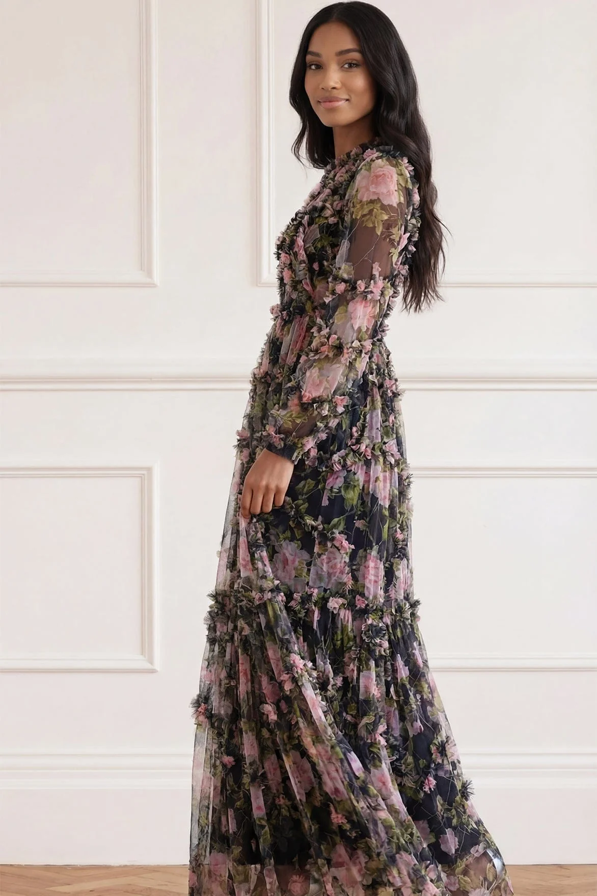 English Rose Diamond Ruffle Gown - Image 3