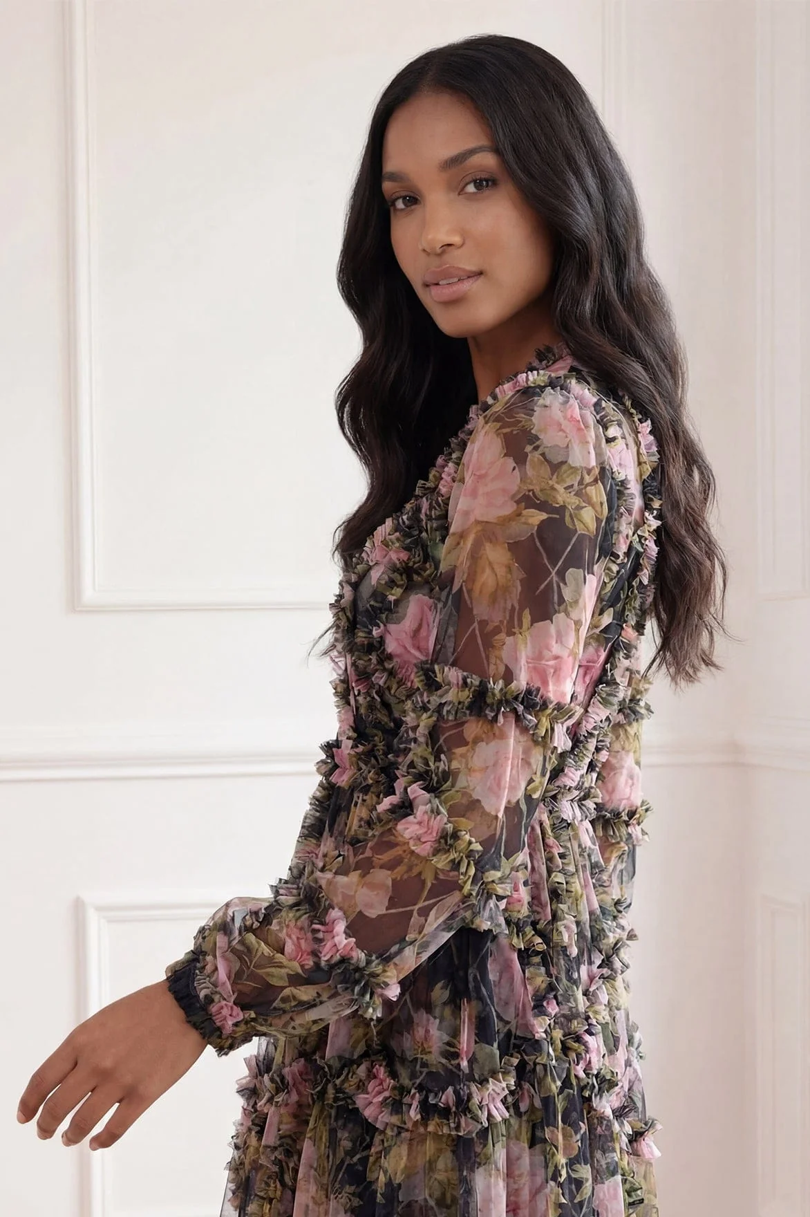 English Rose Diamond Ruffle Gown - Image 4