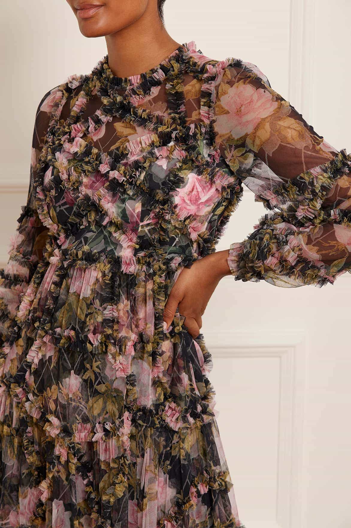 English Rose Diamond Ruffle Gown - Image 7