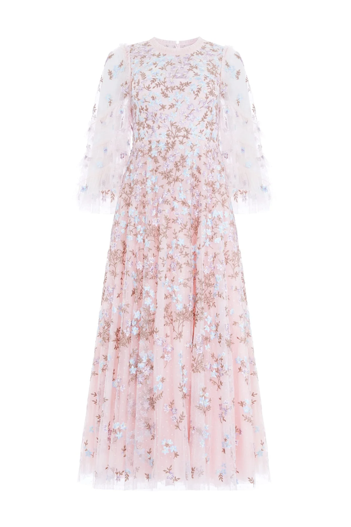 Everett Bloom Round Neck Ankle Gown - Image 3