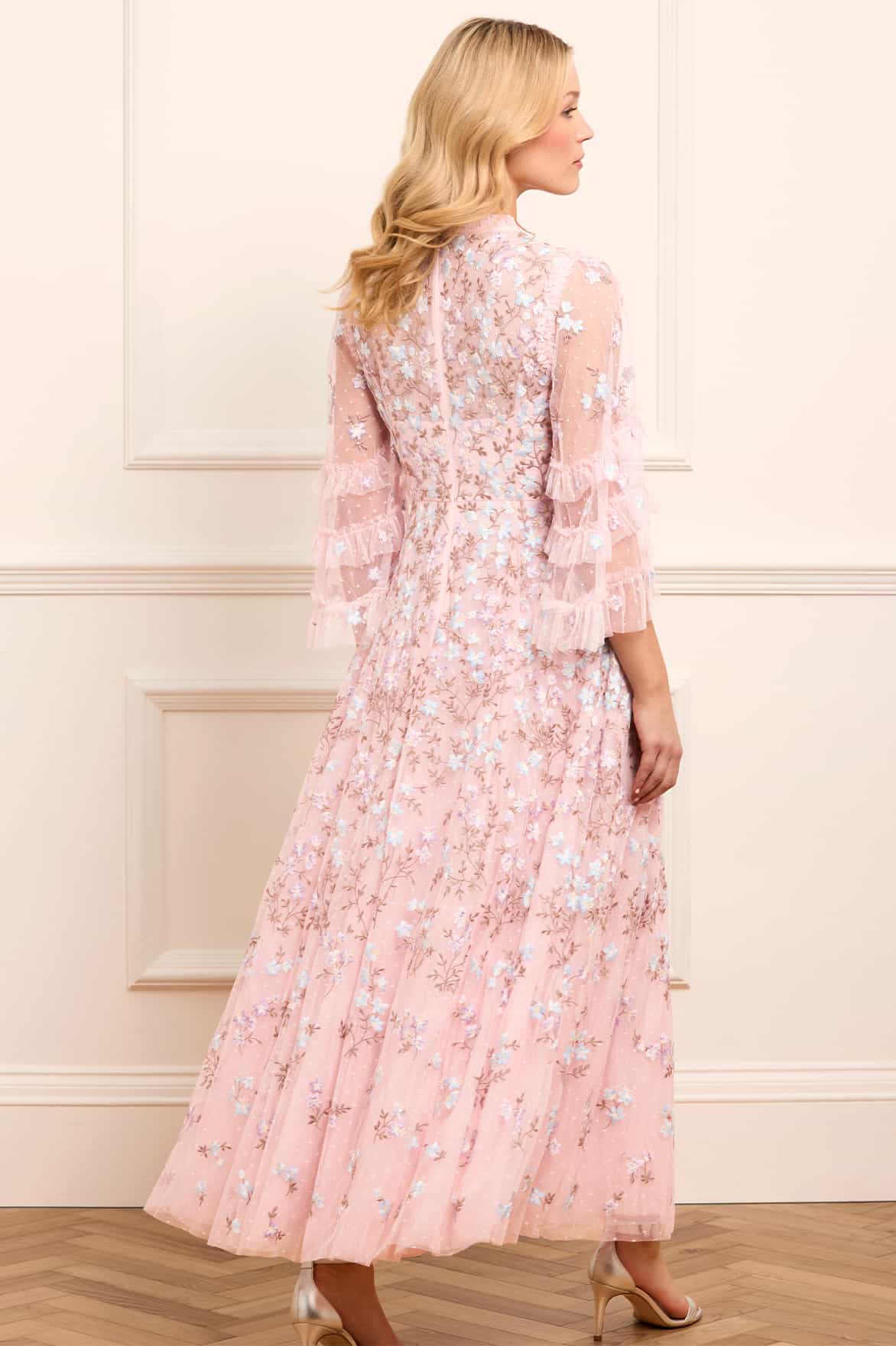 Everett Bloom Round Neck Ankle Gown - Image 6