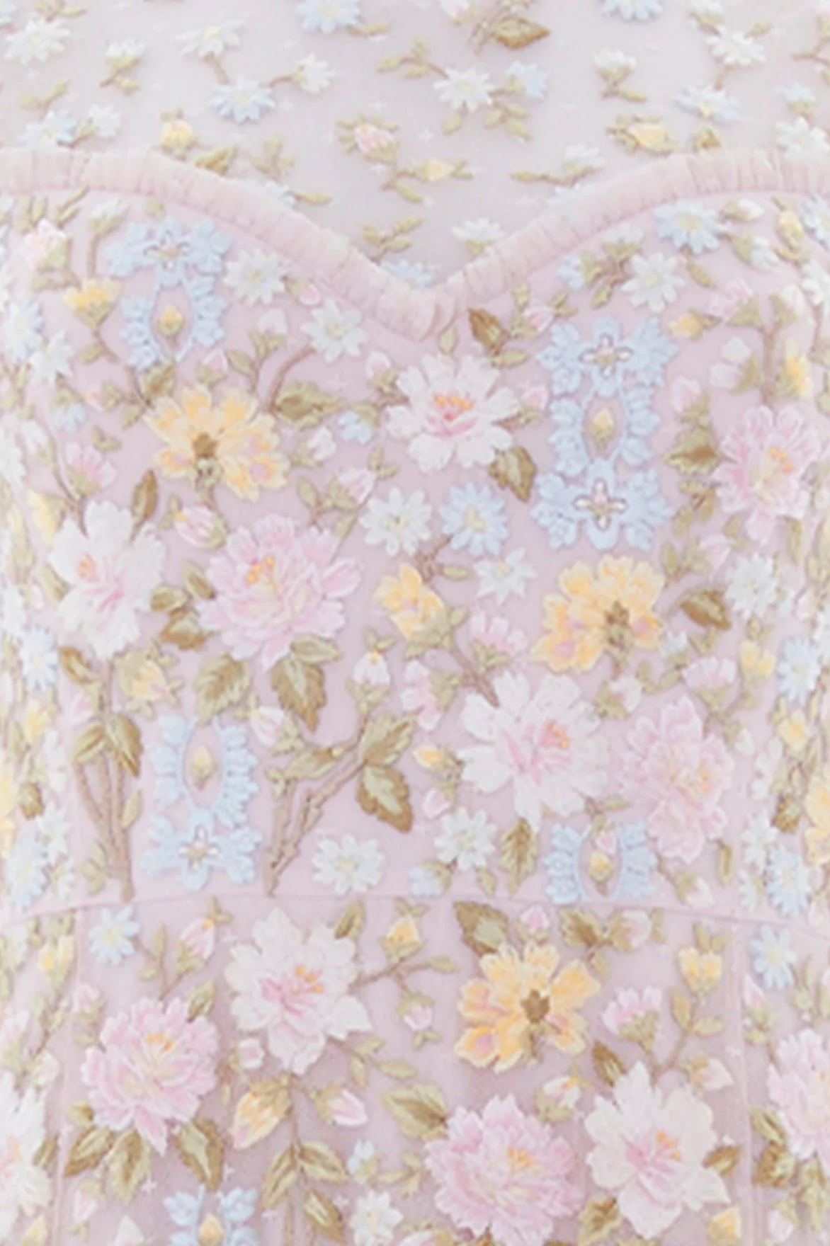 Garden Rose Short Sleeve Ankle Gown - Image 5
