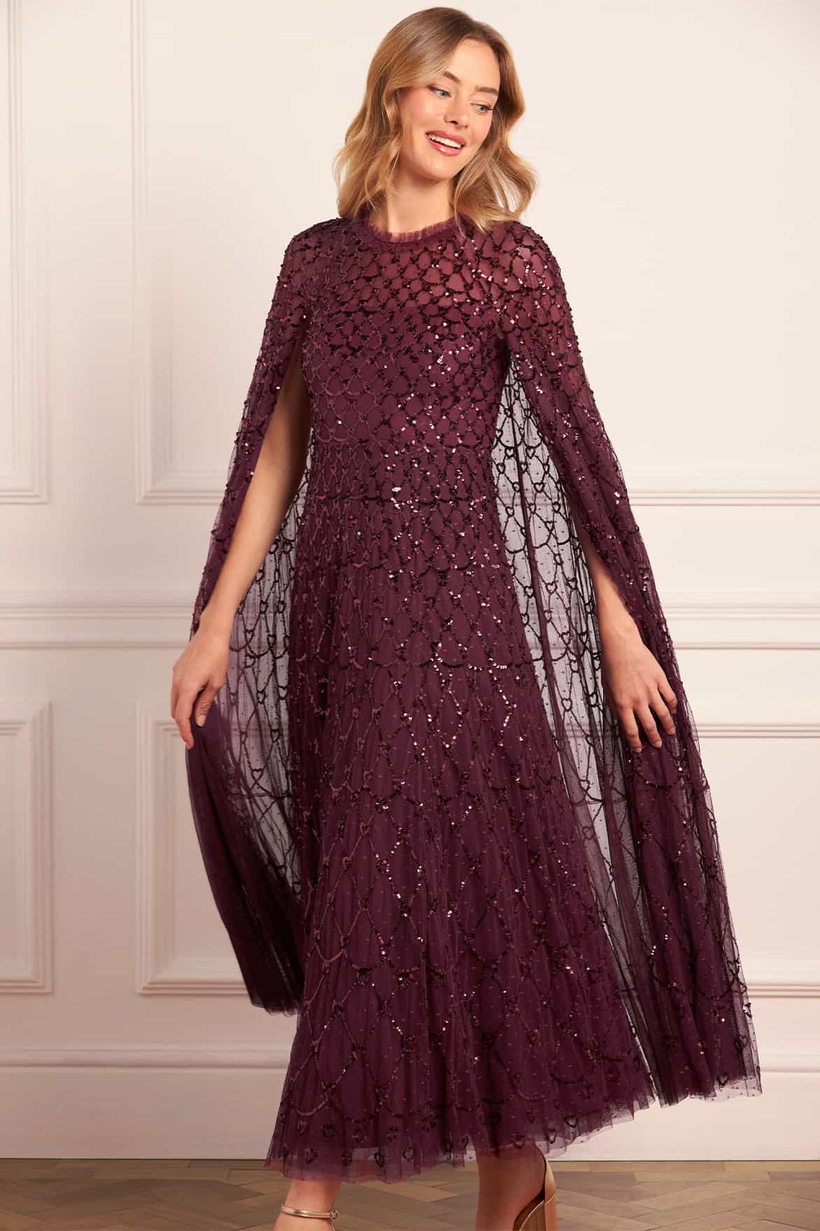 Heart Lattice Ankle Gown
