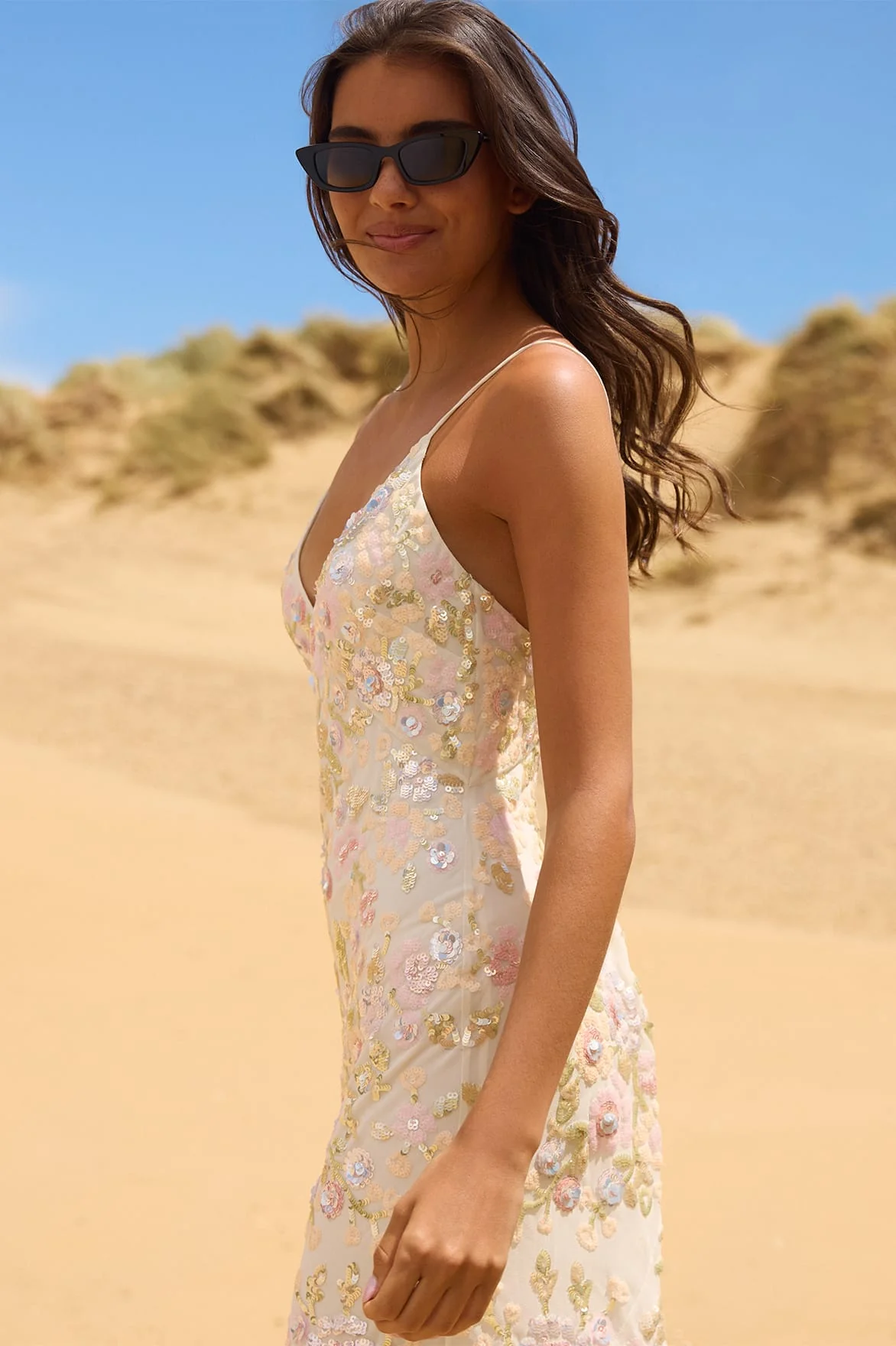 Sequin Paradise Georgette Cami Gown - Image 7