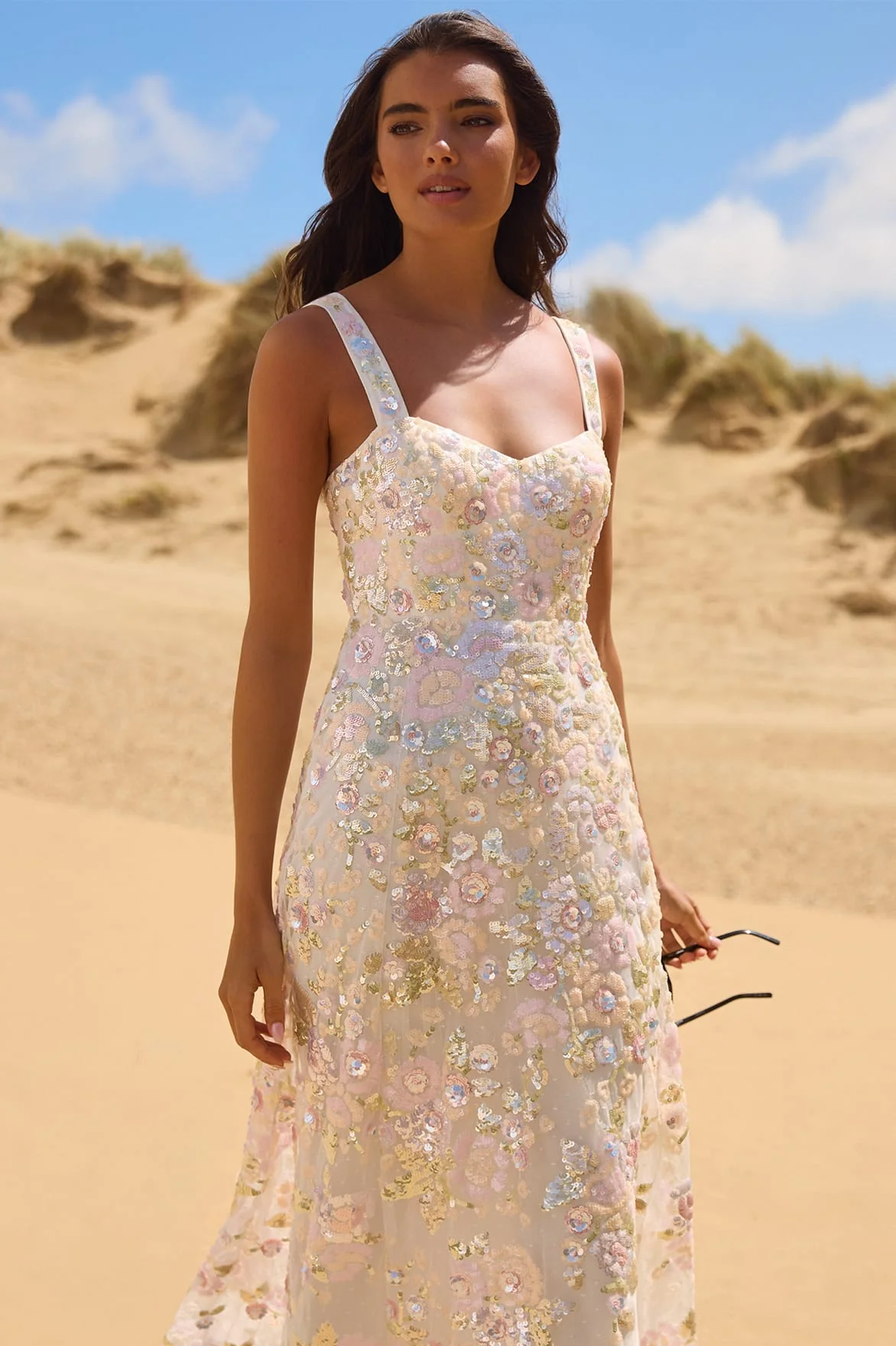 Sequin Paradise Sweetheart Ankle Gown - Image 7