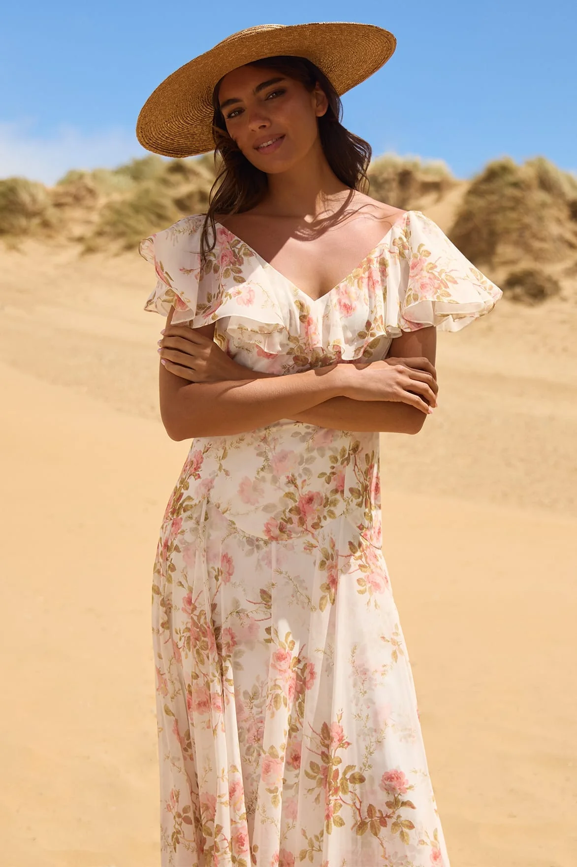 Summer's Rose Georgette Ankle Gown - Image 7