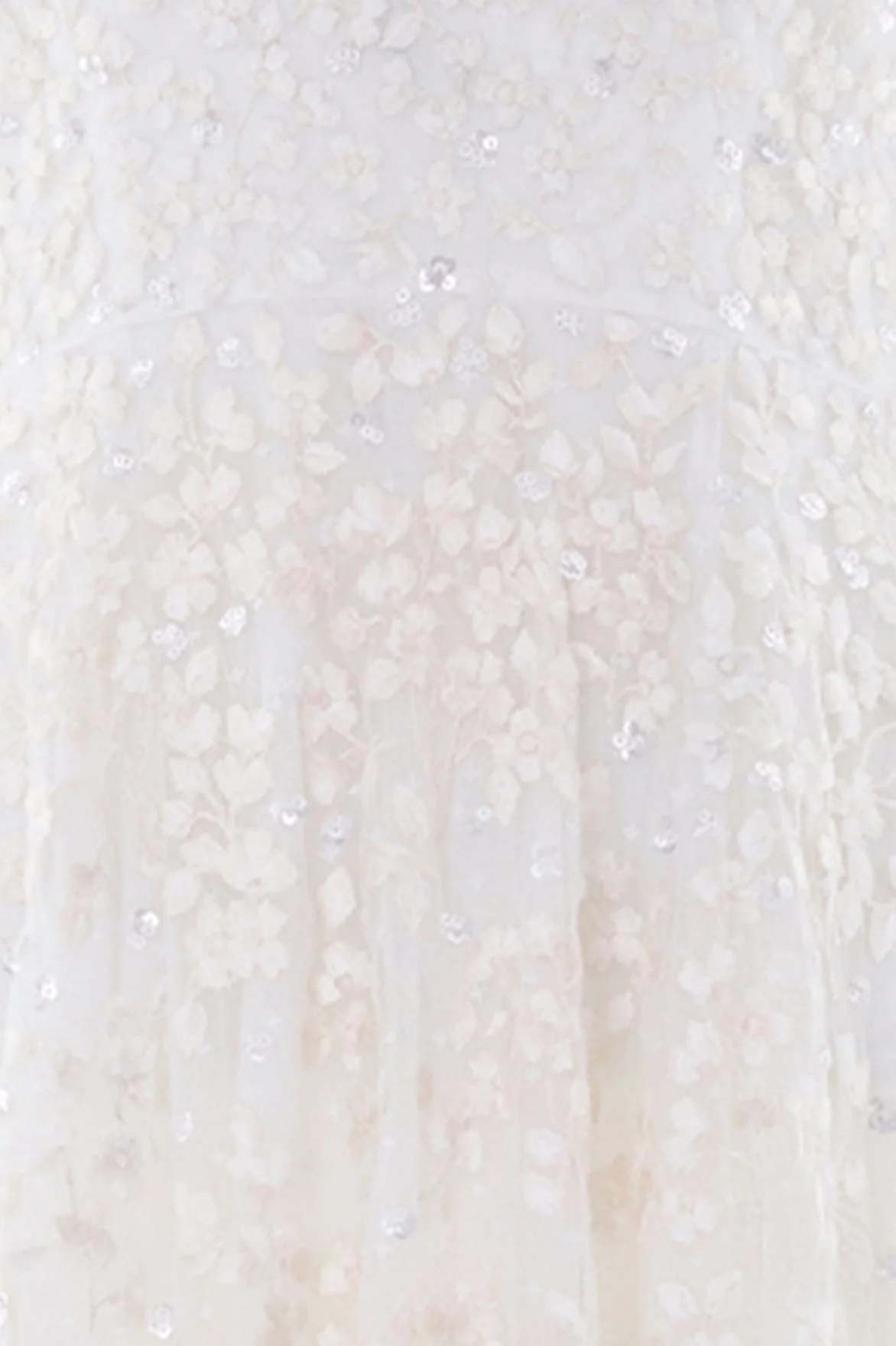 Versailles Ditsy V-Neck Cape Sleeve Ankle Gown - Image 6